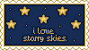 I love starry skies stamp
